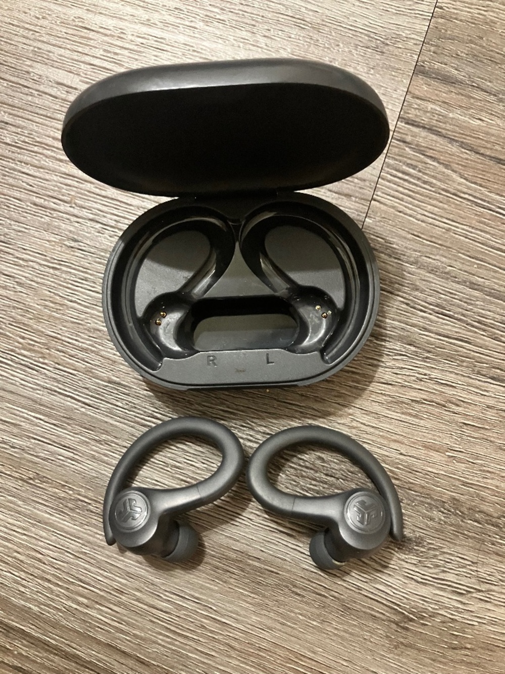 JLab Go Air Sport True Wireless Bluetooth Earbuds & Charging Case Graphite Black